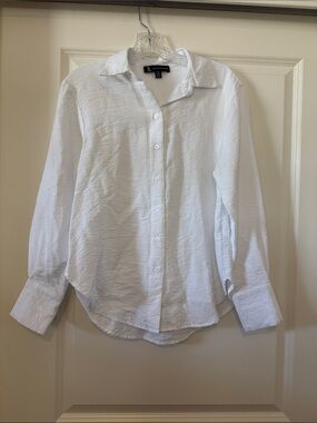 Jules and Leopold White Textured Button-Down Shirt